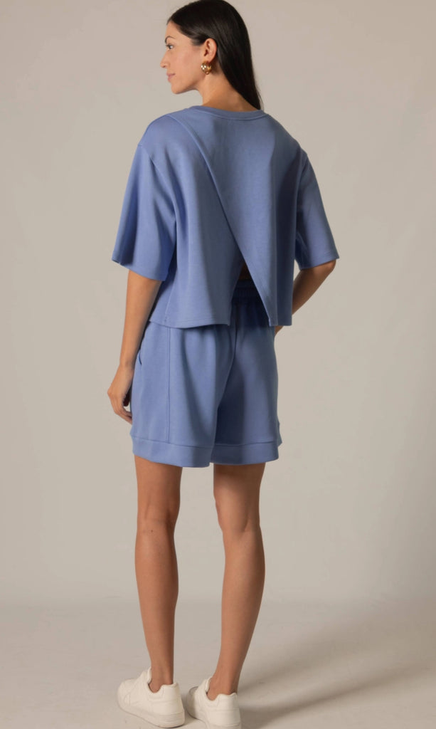 Cornflower Blue Crisscross Tee