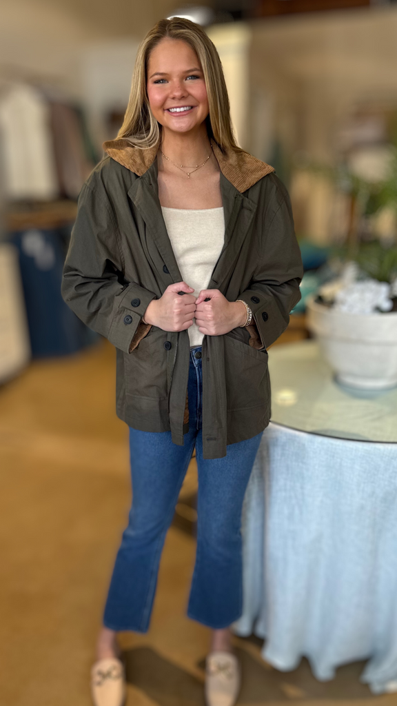 Olive Green Canvas Jacket