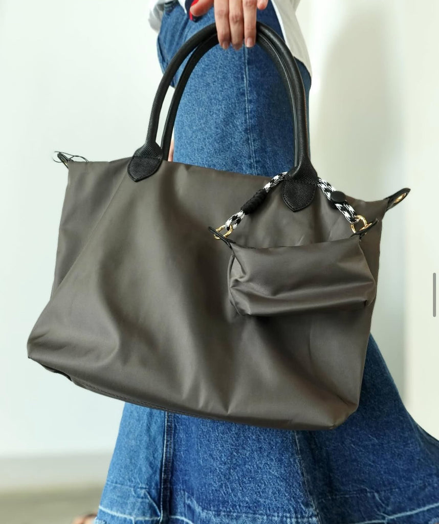 Olive Nylon Tote