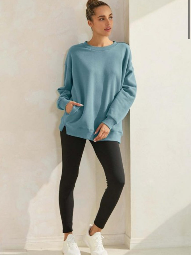 Blue Cozy Fleece sweatshirt
