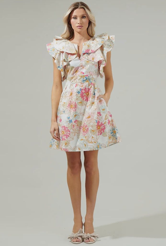 Lily Floral Ruffle Dress