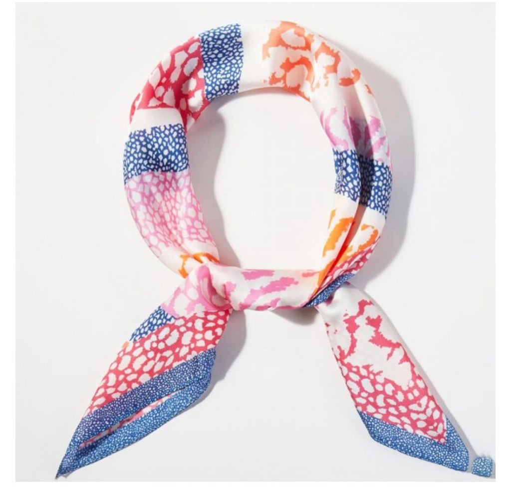 Abstract silky scarf