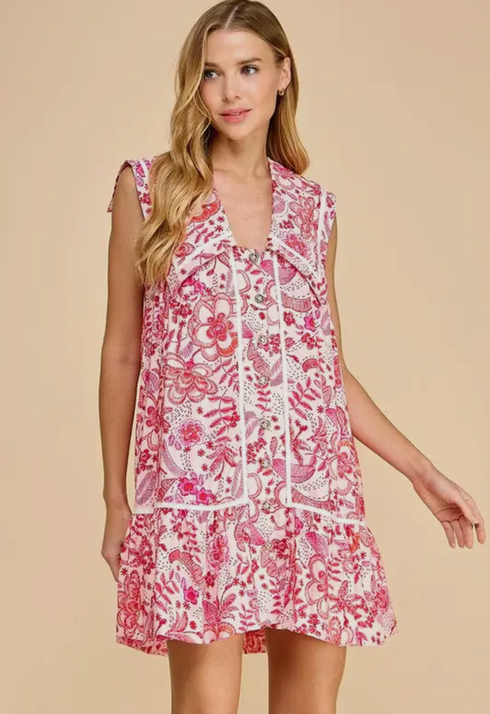 Pink/Red floral Dress