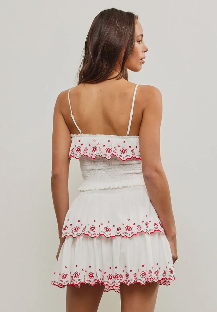 White Embroidered Tank