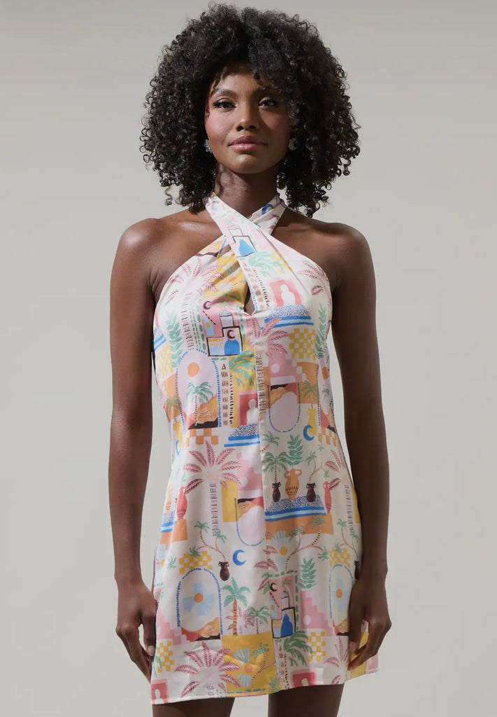 Sunset Halter Dress