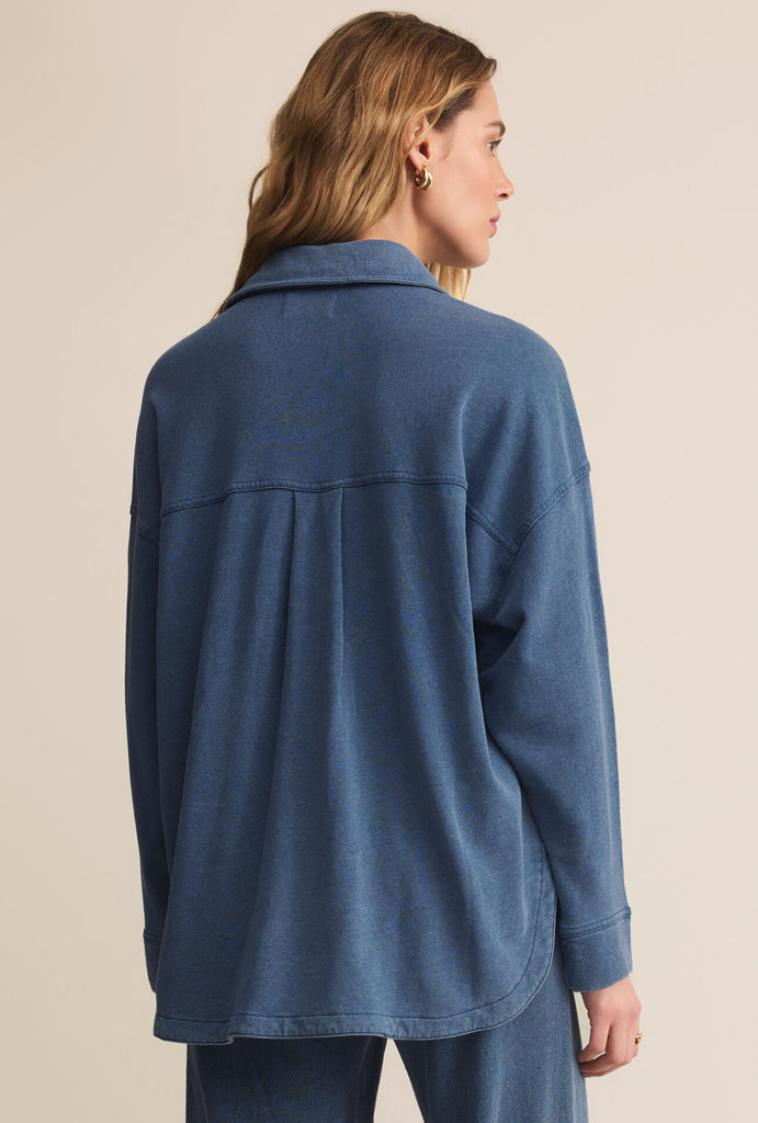 Vintage Indigo Knit Denim Jacket