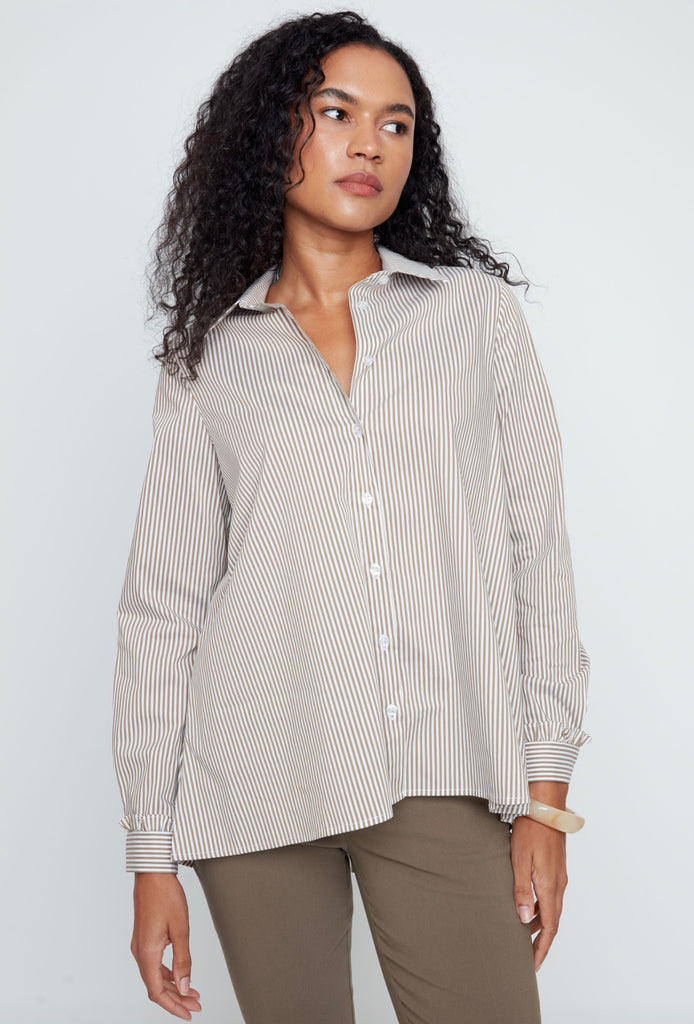 Tan stripe Blouse