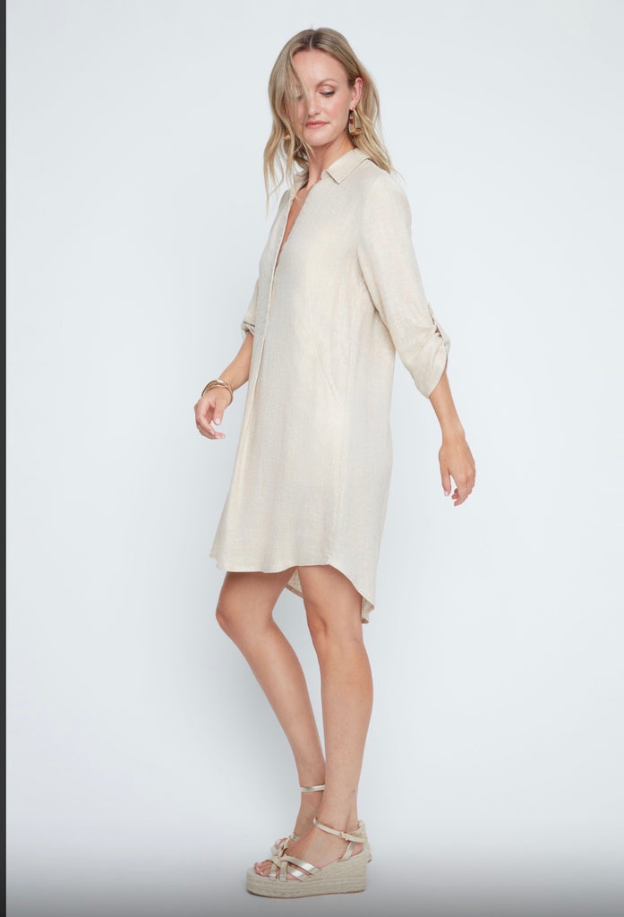 Gold metallic dress