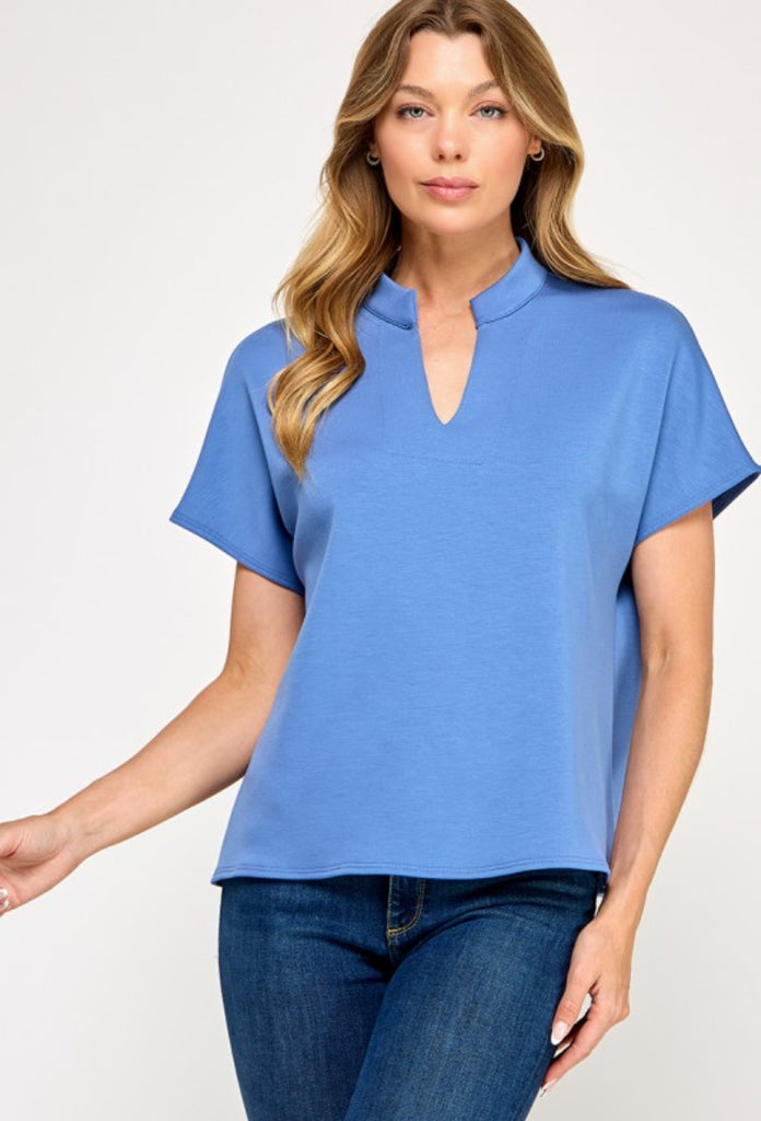 Denim Blue Modal Top