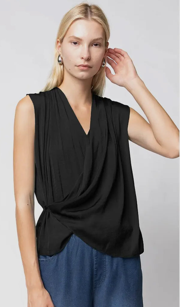 Black Wrapped Blouse
