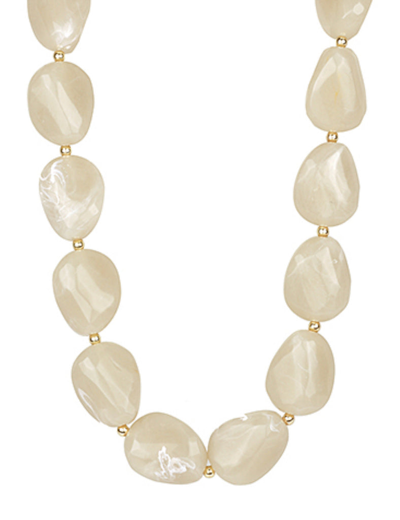 Beige Stone Necklace
