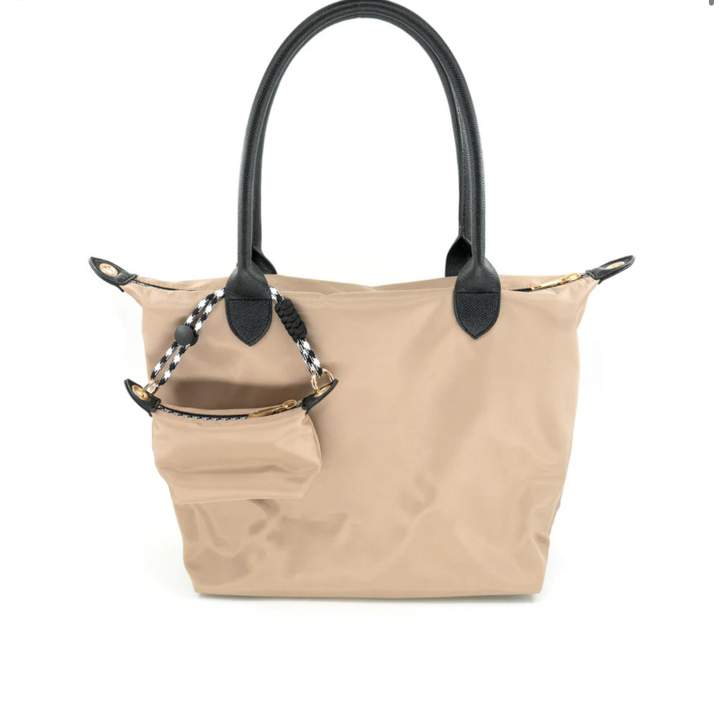 Taupe Nylon Tote