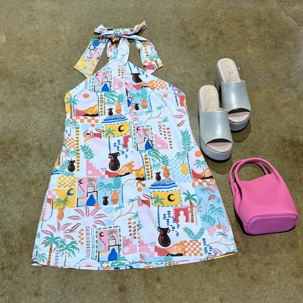 Sunset Halter Dress