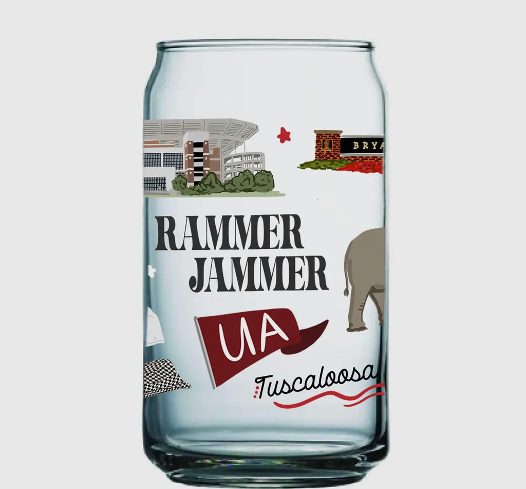 Alabama Icon Glass Cup