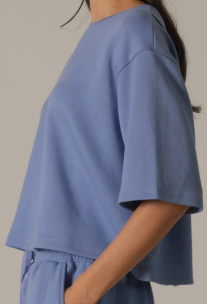 Cornflower Blue Crisscross Tee