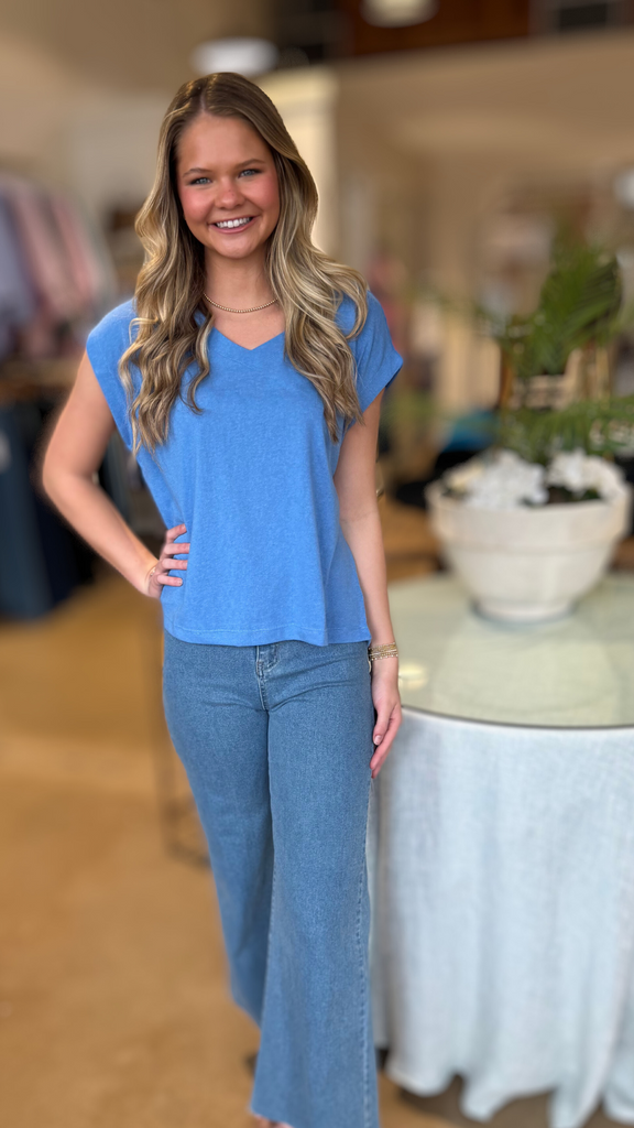 Coastal Blue Slub Tee