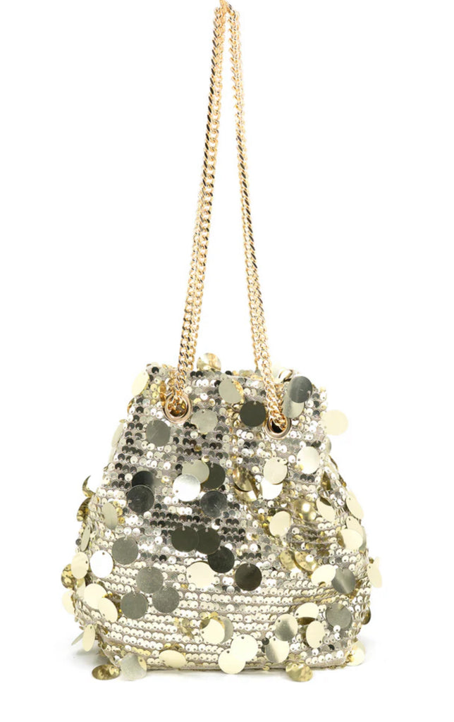 Gold sequin bag