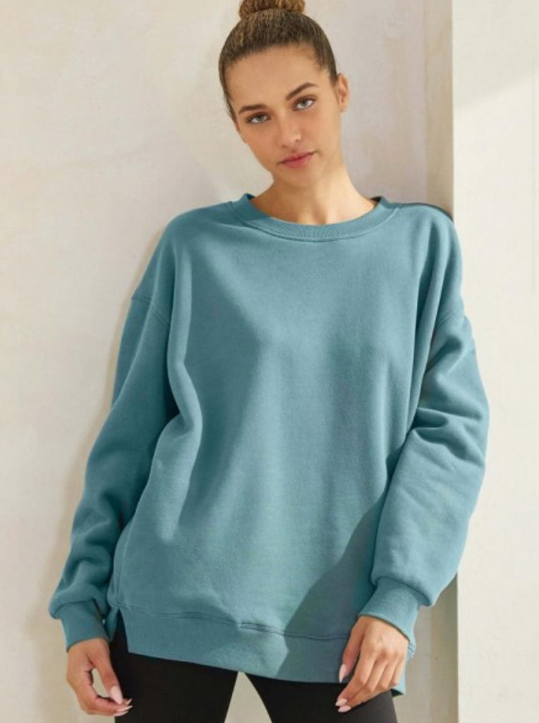 Blue Cozy Fleece sweatshirt