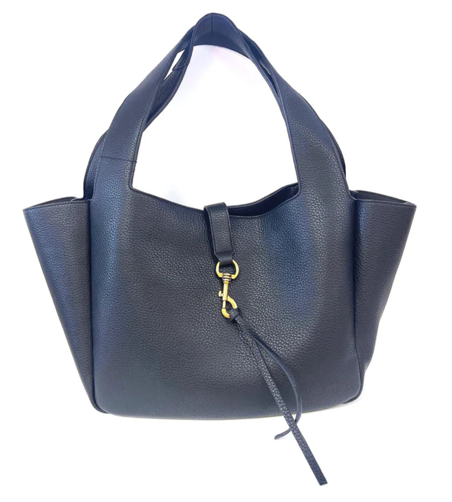 Black Lock Shoulder Bag