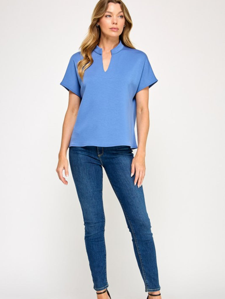 Denim Blue Modal Top