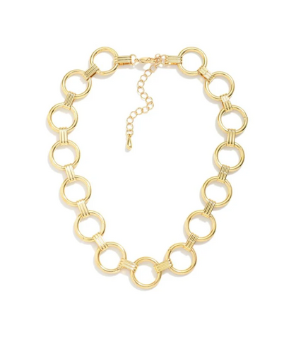 Chunky Gold and Clear Necklace