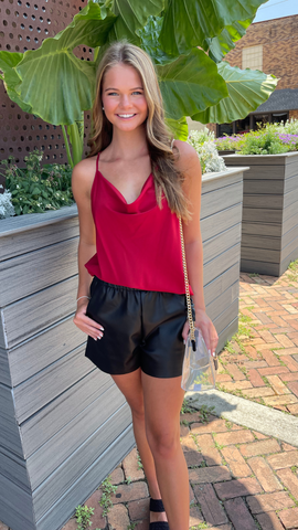Pink Red Abstract Blouse