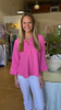 Azalea Collard Button Blouse