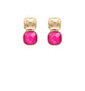 Fuchsia Square Drop Earrings