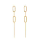 Gold link drop earrings