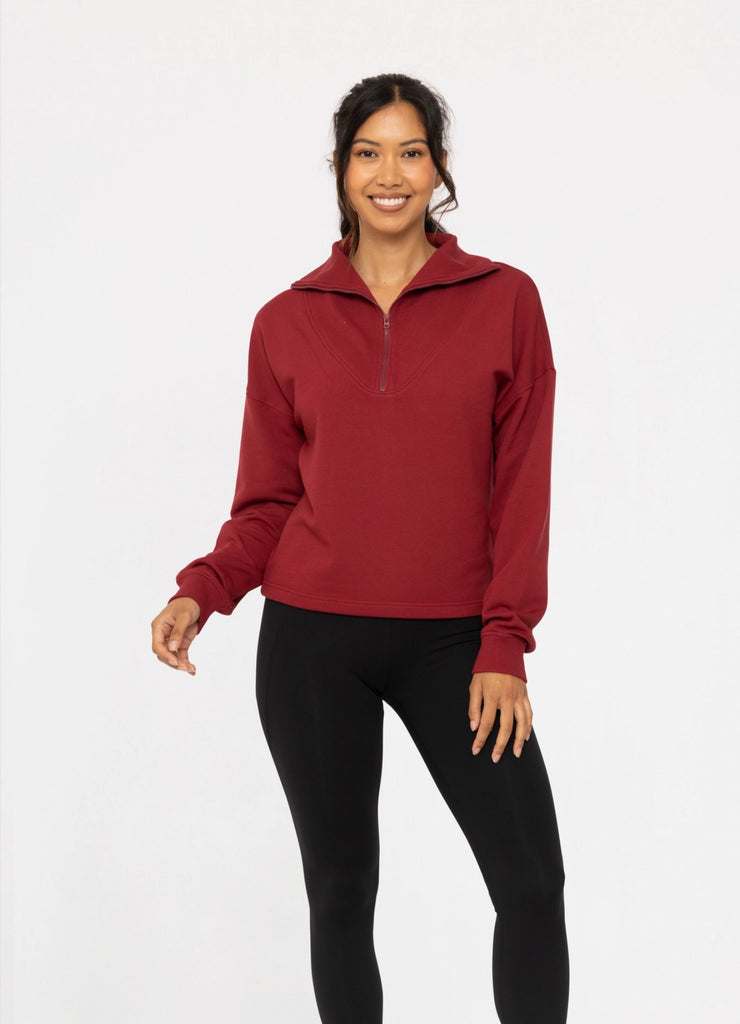 Red Fleece Half Zip