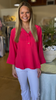 Terracotta Collard Button blouse