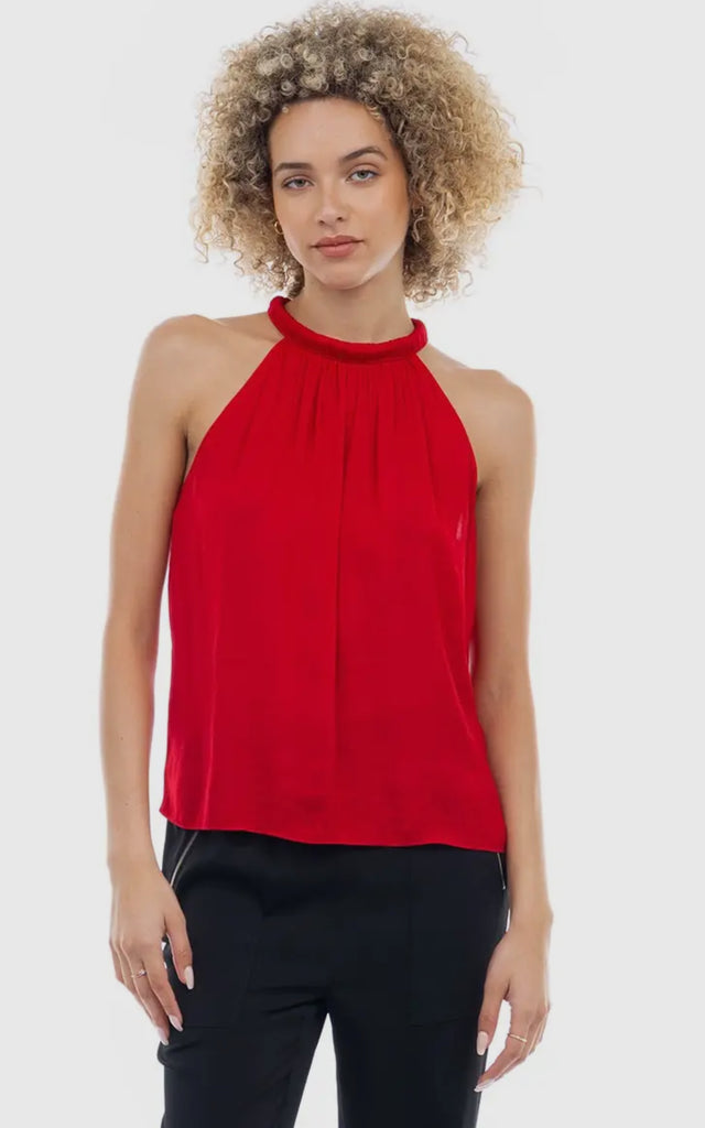 Scarlet Shirring Halter