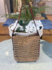 Straw woven bucket bag