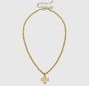 Gold cross beaded necklace