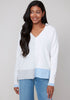 Heather Blue Block Sweater