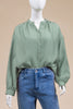 Green Button Down Blouse