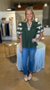 Olive embroidered blouse