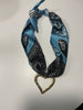 Blue/Black Heart Scarf necklace