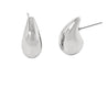 Small silver puffy earrings