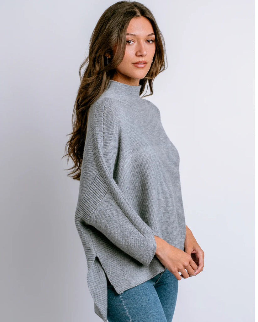 Heather Grey Boho Sweater