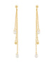 3 linear drop earrings