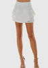 White Ruffle Skort