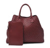 Burgundy Woven Tote