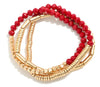 Red Gold Mix Bead Bracelet