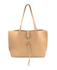 Taupe lock tote bag