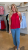 Scarlet Shirring Halter