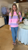 Stripe Mock Neck Sweater