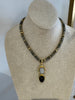 Moonstone and Labrodrite pendant beaded necklace.