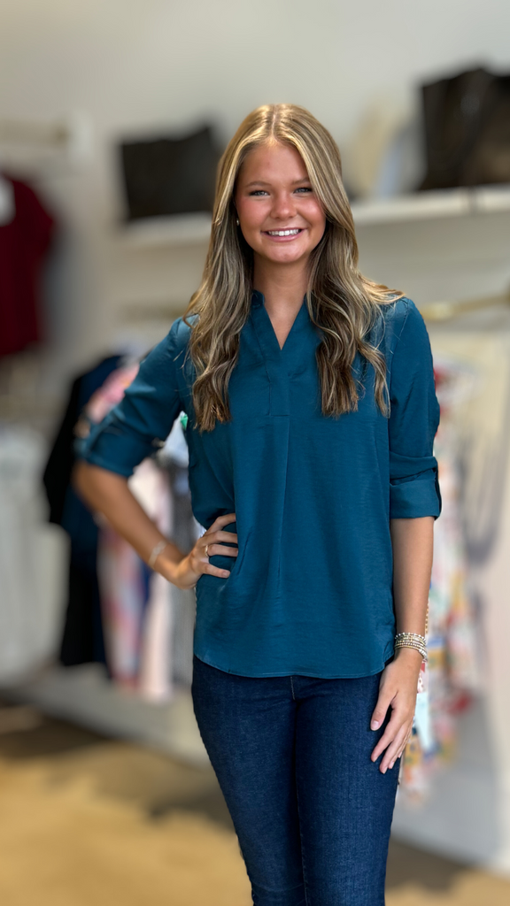 Lagoon V neck Blouse