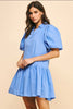 Blue Tiered Dress